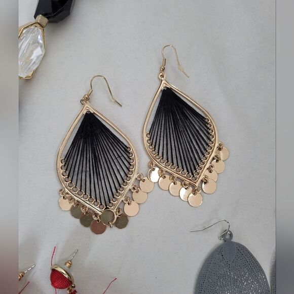 Y2K Jewelry Bundle Necklace Earrings Chunky 2000s Feather Colorful Statement - Picture 5 of 10